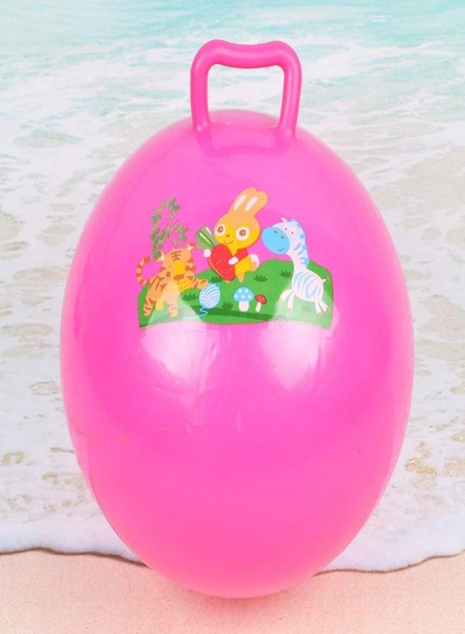 PAVITYAKSH HOP Ball Inflatable Jumping Hopping Hopper Hop Bouncy Jumping Ball with Grip Handle for Kids(45CM) (Pink) - Image 2